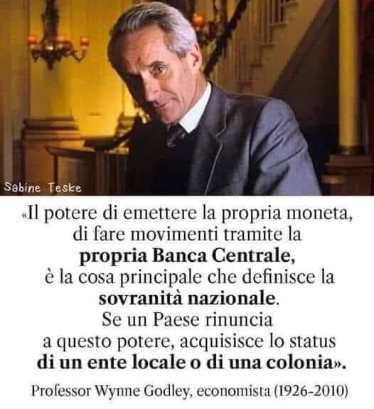 Il potere della Sovranità Nazionale è il potere di emettere moneta