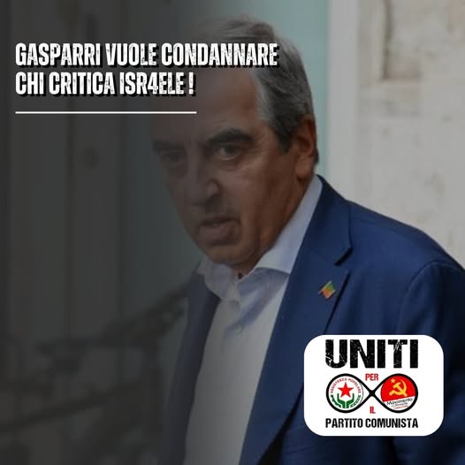 GASPARRI VUOLE CONDANNARE CHI CRITICA ISRAELE