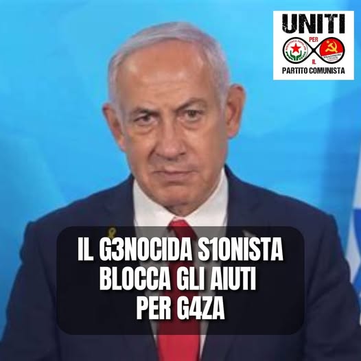 IL GENOCIDA SIONISTA BLOCCA GLI AIUTI PER GAZA