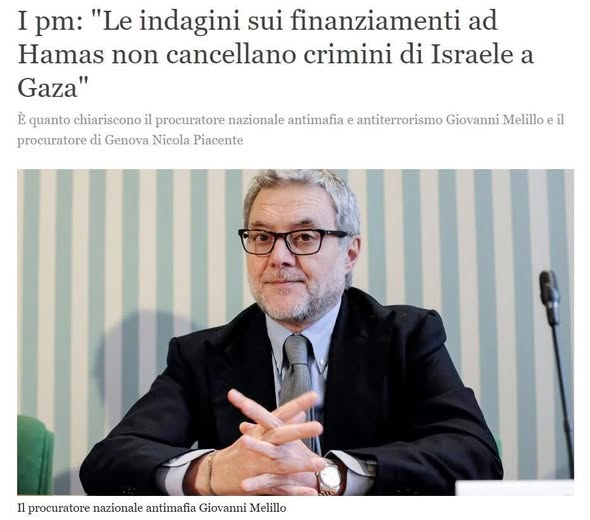 LE INDAGINI SUI FINANZIAMENTI AD HAMAS NON CANCELLANO I CRIMINI DI ISRAELE A GAZA